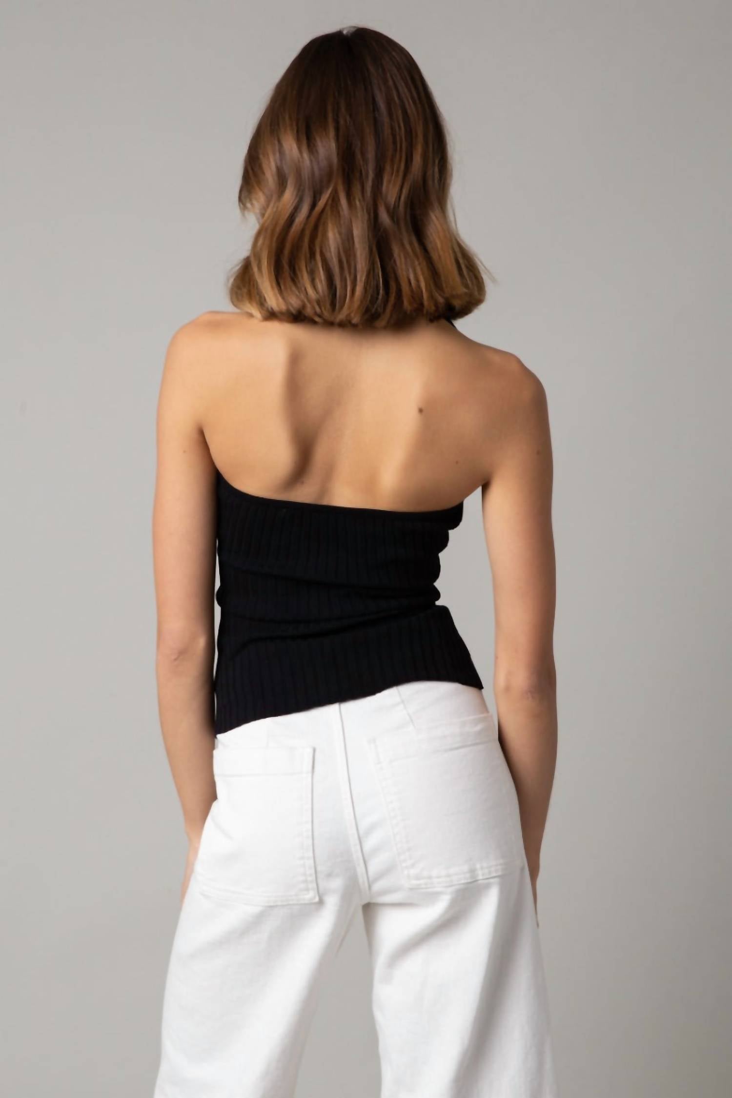 Gianna Ribbed Halter Top