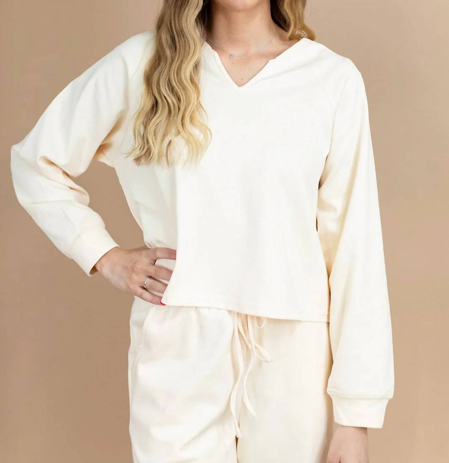 Listicle - Jena V-neck Sweater And Wide-leg Pants Set