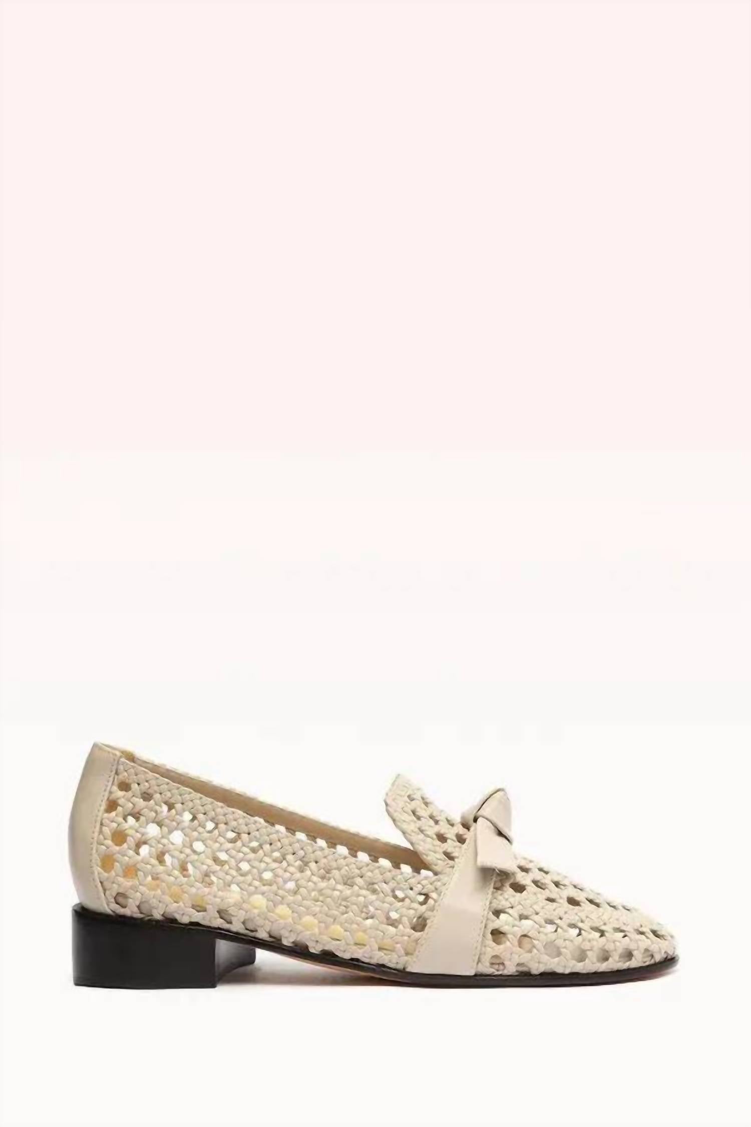 ALEXANDRE BIRMAN Women's Clarita Woven Basketry Loafer in beige - women's flats