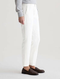 AG Jeans Caden Tailored Trouser Pant in white - women's pants - detail view