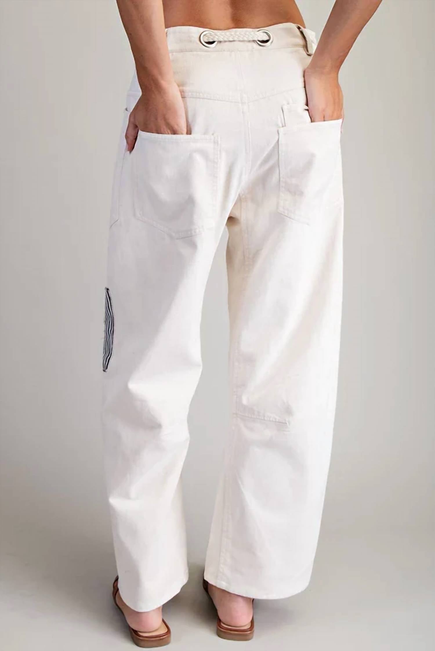 Ee:Some - Patchwork Mineral Washed Pants