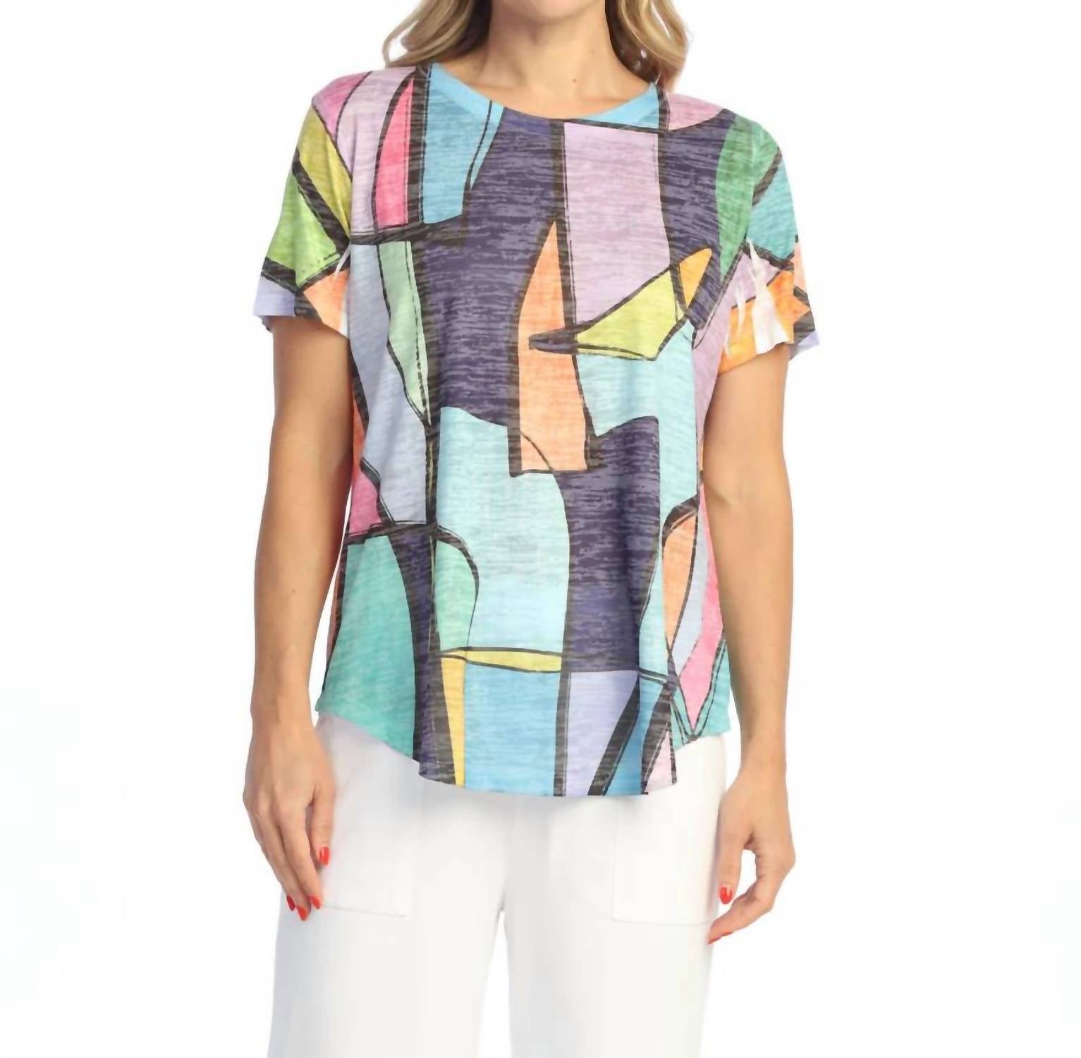 Jess & Jane - Burnout Round Hem Top