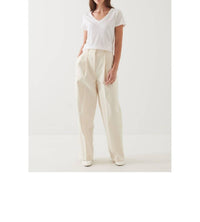 Patrick Assaraf Lightweight Pima Cotton V-neck Top in white - women's t-shirt - view 4