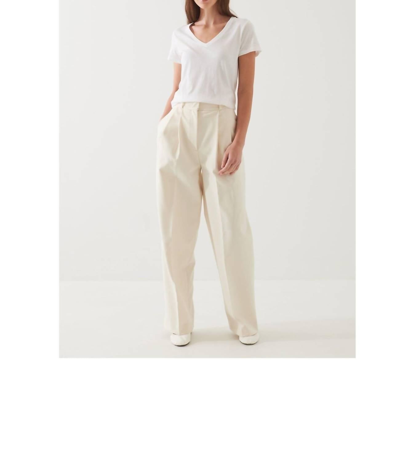 Patrick Assaraf Lightweight Pima Cotton V-neck Top in white - women's t-shirt - view 4