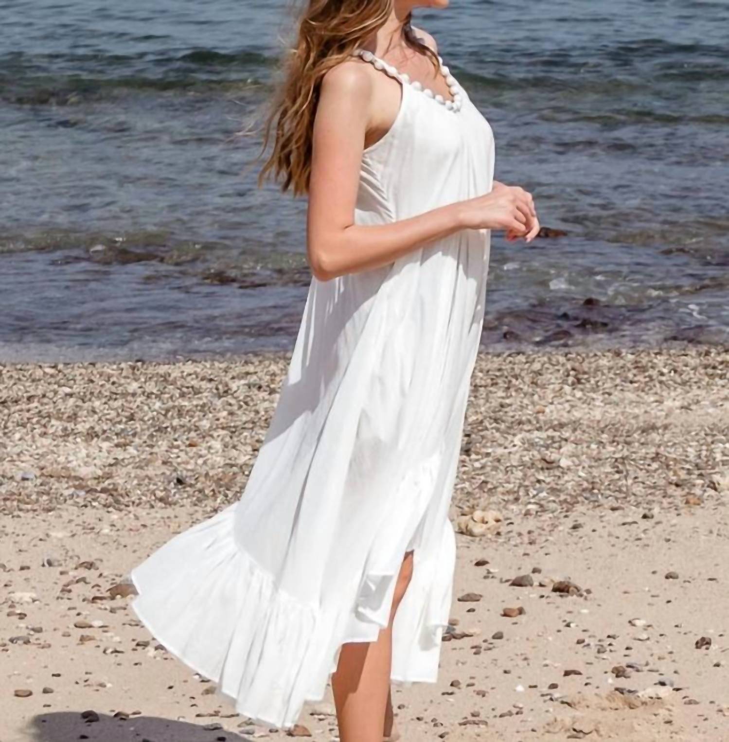 Scarlett Poppies - CIRKELINA - PEARL DECORATED VOLUME STRAP DRESS