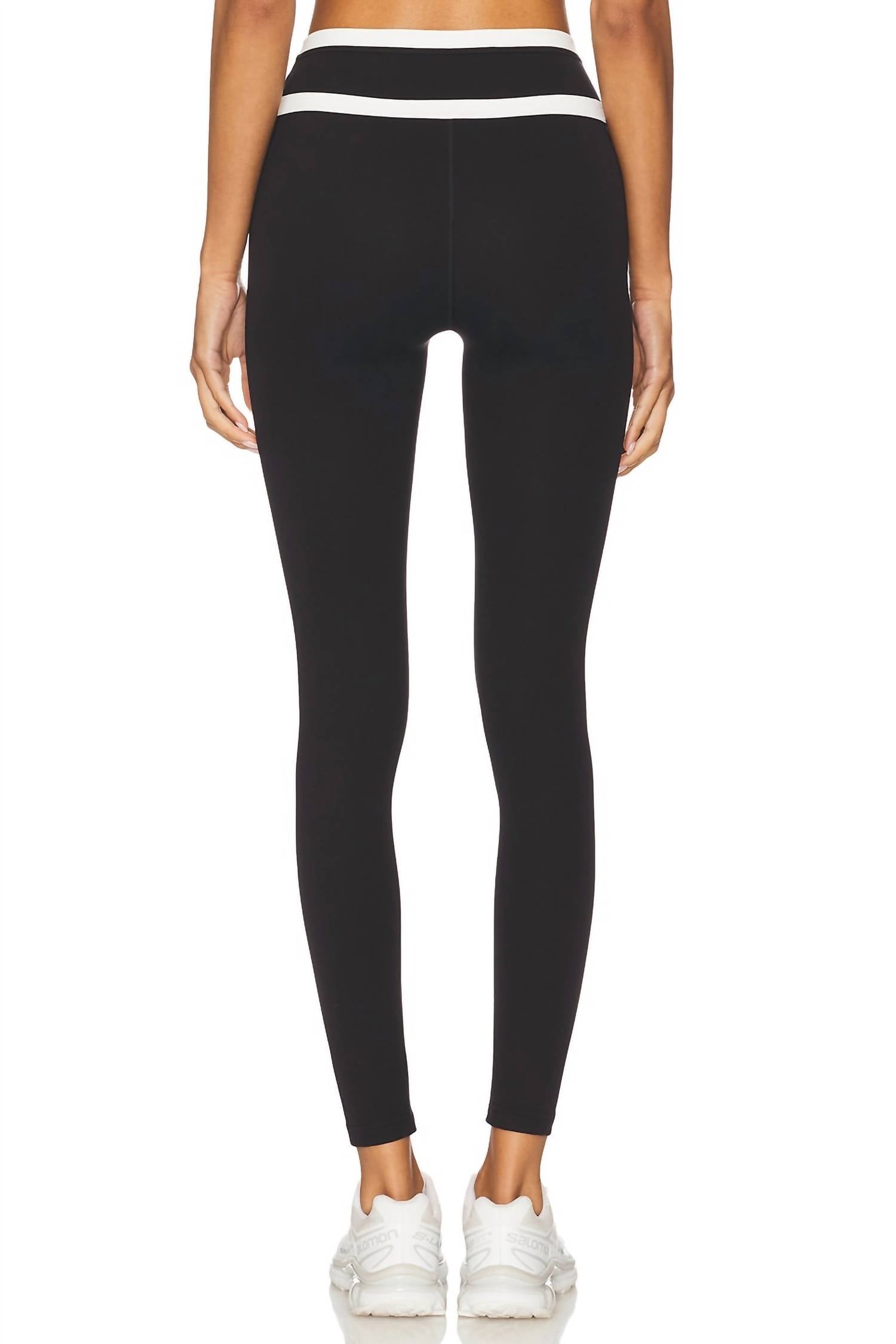 SPLITS59 Mason High Waist Rigor Full Length 28 Legging in black white - women's pants - alternate view