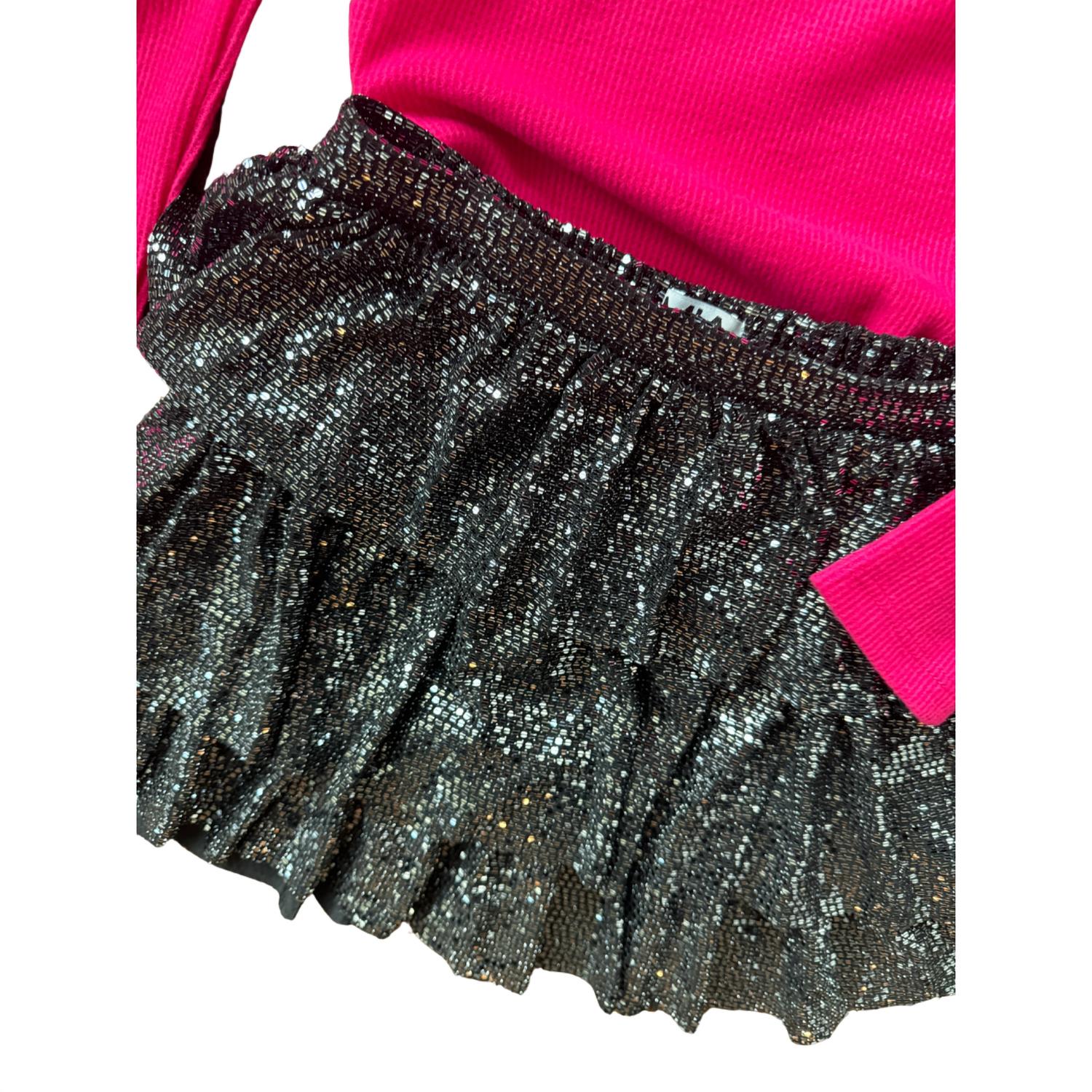 Mia - Girls' Metallic Layered Skirt
