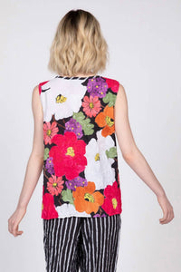 Olivia By Habitat - Siesta Floral Crinkle Crepe Sleeveless Top