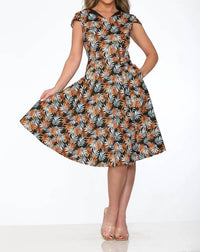 Orchid Bloom - Tiki Swing Dress