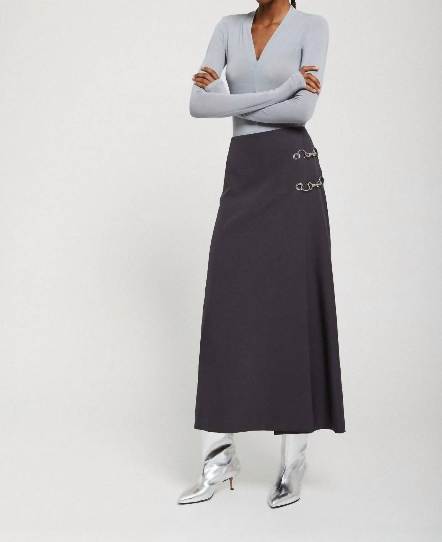 Ottod'Ame - Long Sleeve Stretch V-neck Top