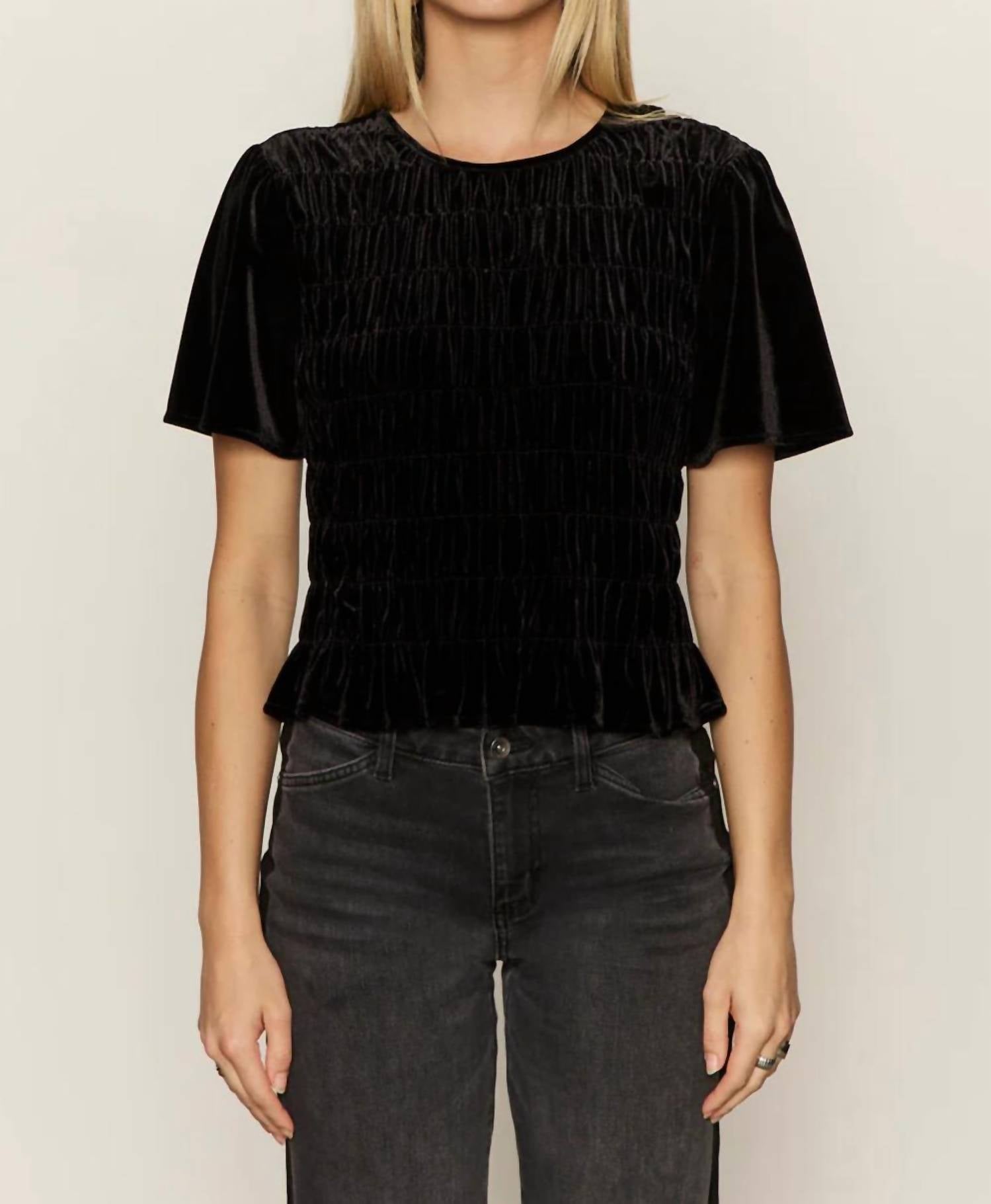 Sanctuary We Belong Together Velvet Top in black 1 - women's t-shirt