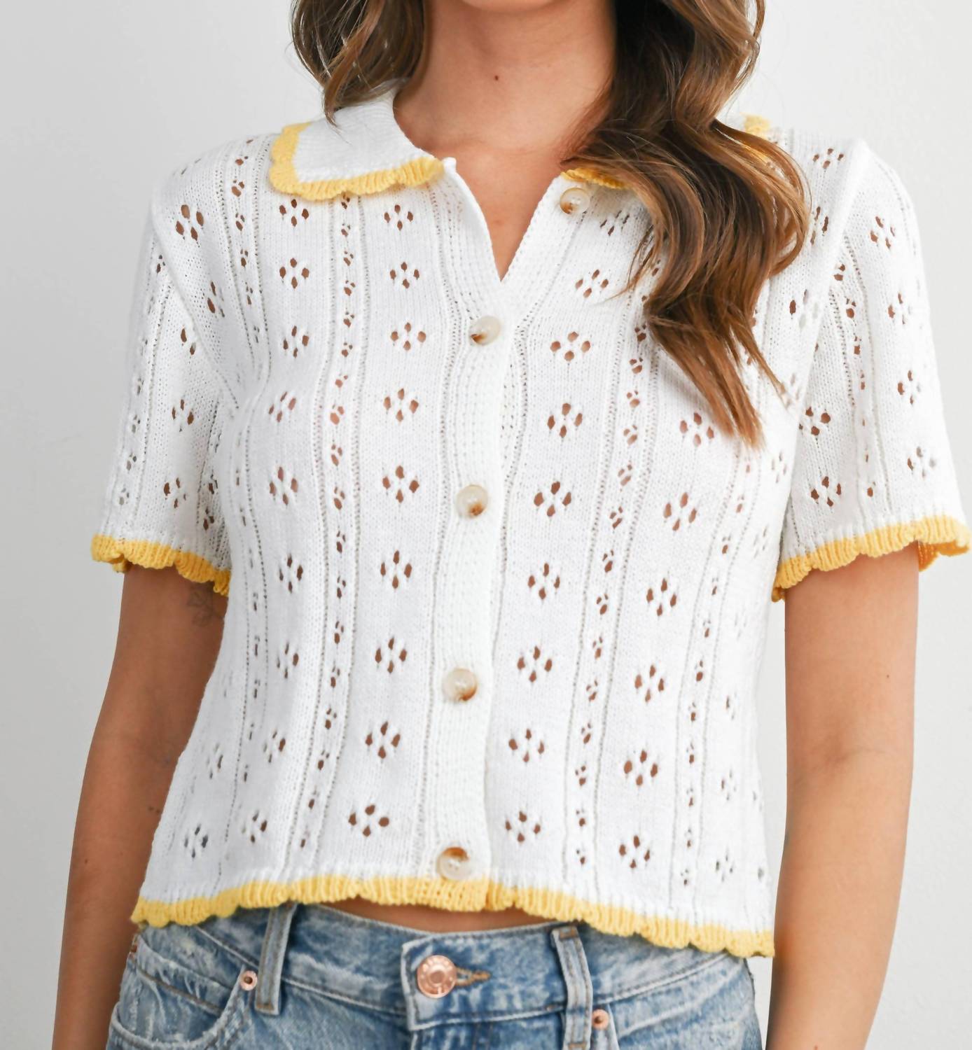 Buttermelon - Ada Pointelle Knit Top