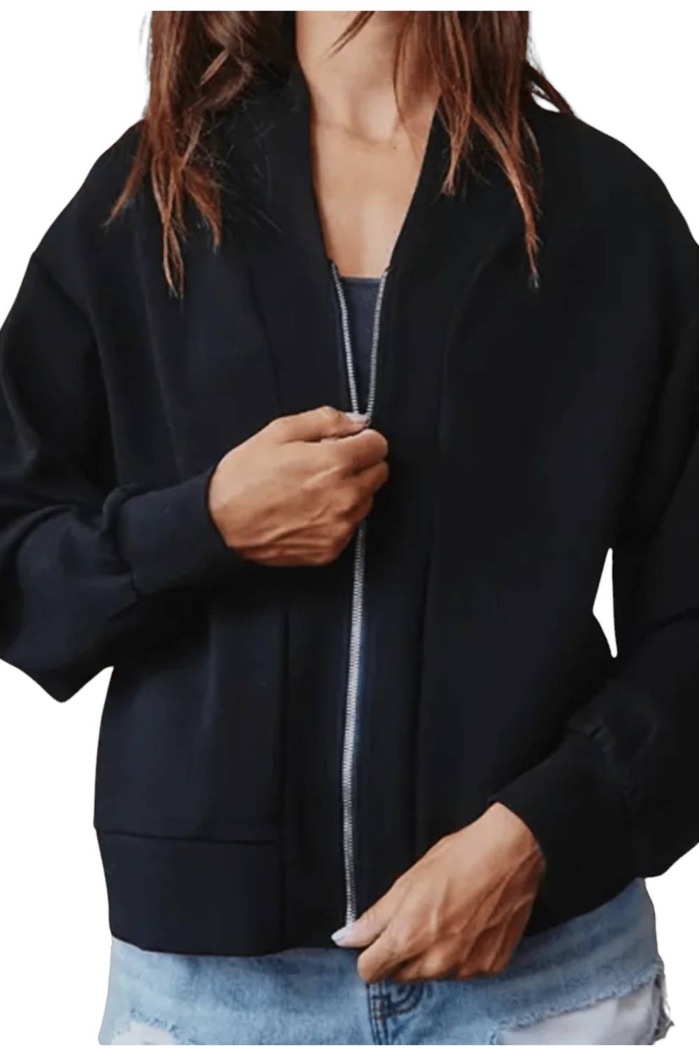 Bucketlist - Scuba Zip Front Sweatshirt