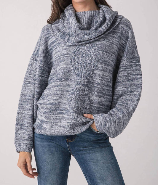 Fate By Lfd - Cowl Neck Marled Yarn Sweater