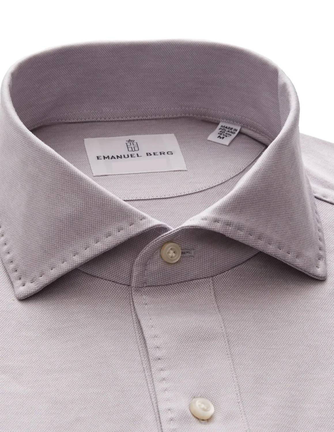 Emanuel Berg - Men's Textured Jacquard Polo