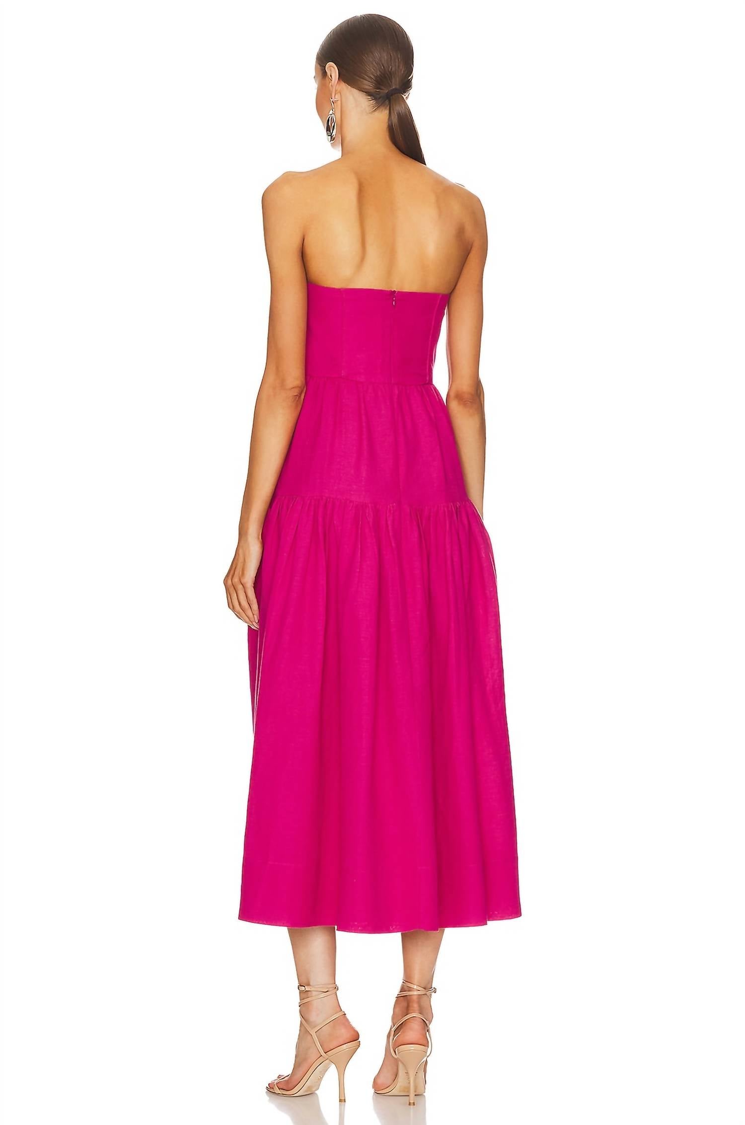 Shona Joy - Joanine Strapless Ruched Midi Dress