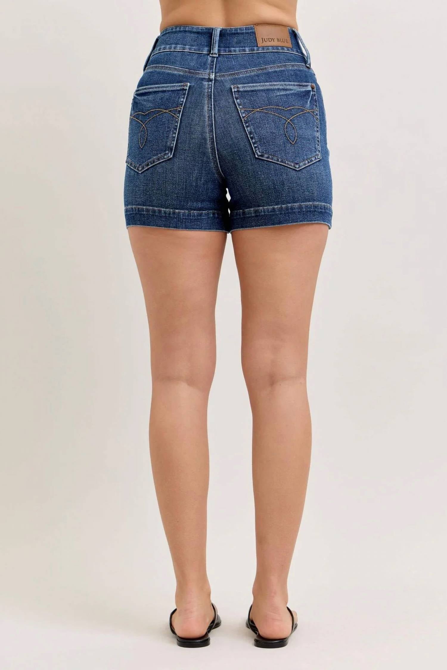 Judy Blue - High Waist Tummy Control Slim Denim Short