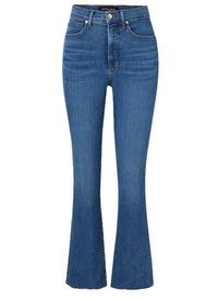 Veronica Beard Caroline Skinny Kick-Flare Jean in blue - women's jeans - alternate view