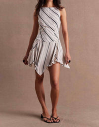 SOVERE Elemental Mini Dress in ecru black - women's dress