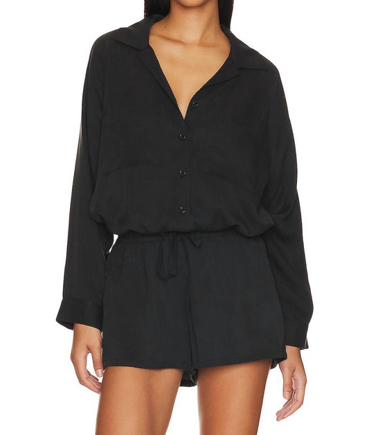 Lna - Drawstring Button Up Shirt