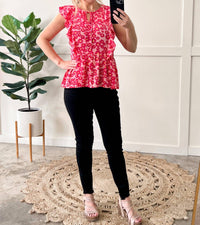 Judy Blue - Distressed Hem Tummy Control Skinny Jeans