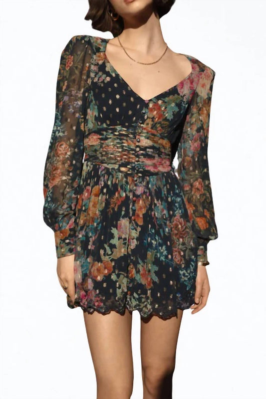 RAFA FLORAL-PRINT CHIFFON MINI DRESS