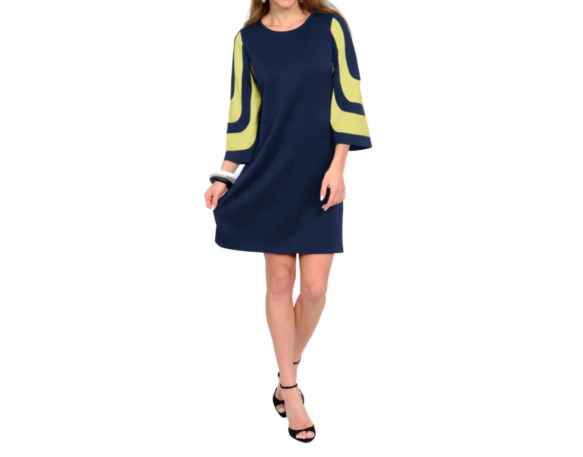 Lior - Denmark Round Neck Quarter Sleeve Dress