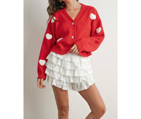 Buttermelon - Georgie Cropped V-neck Cardigan