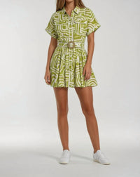 Sincerely Ours - Olive Belted Mini Dress