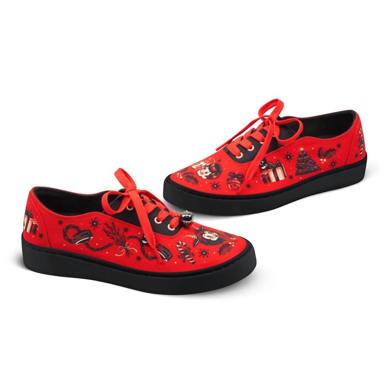 Hot Chocolate Design Women's Chocolaticas Krampus Casual Sneaker in red - women's sneaker - detail view