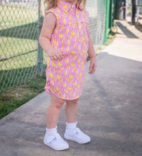 Blue Quail Clothing Co. - Girl's Sleeveless Dress Bananas