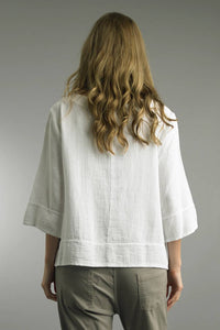 Tempo Paris - V-neck Linen Top
