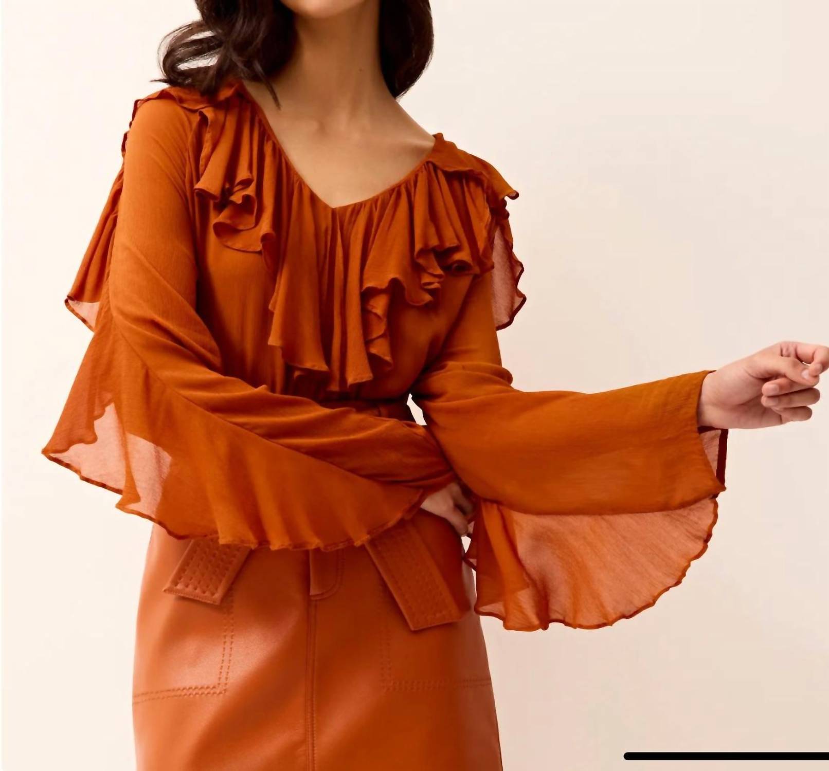 Marie Oliver - Trudy Sheer Sleeves Blouse