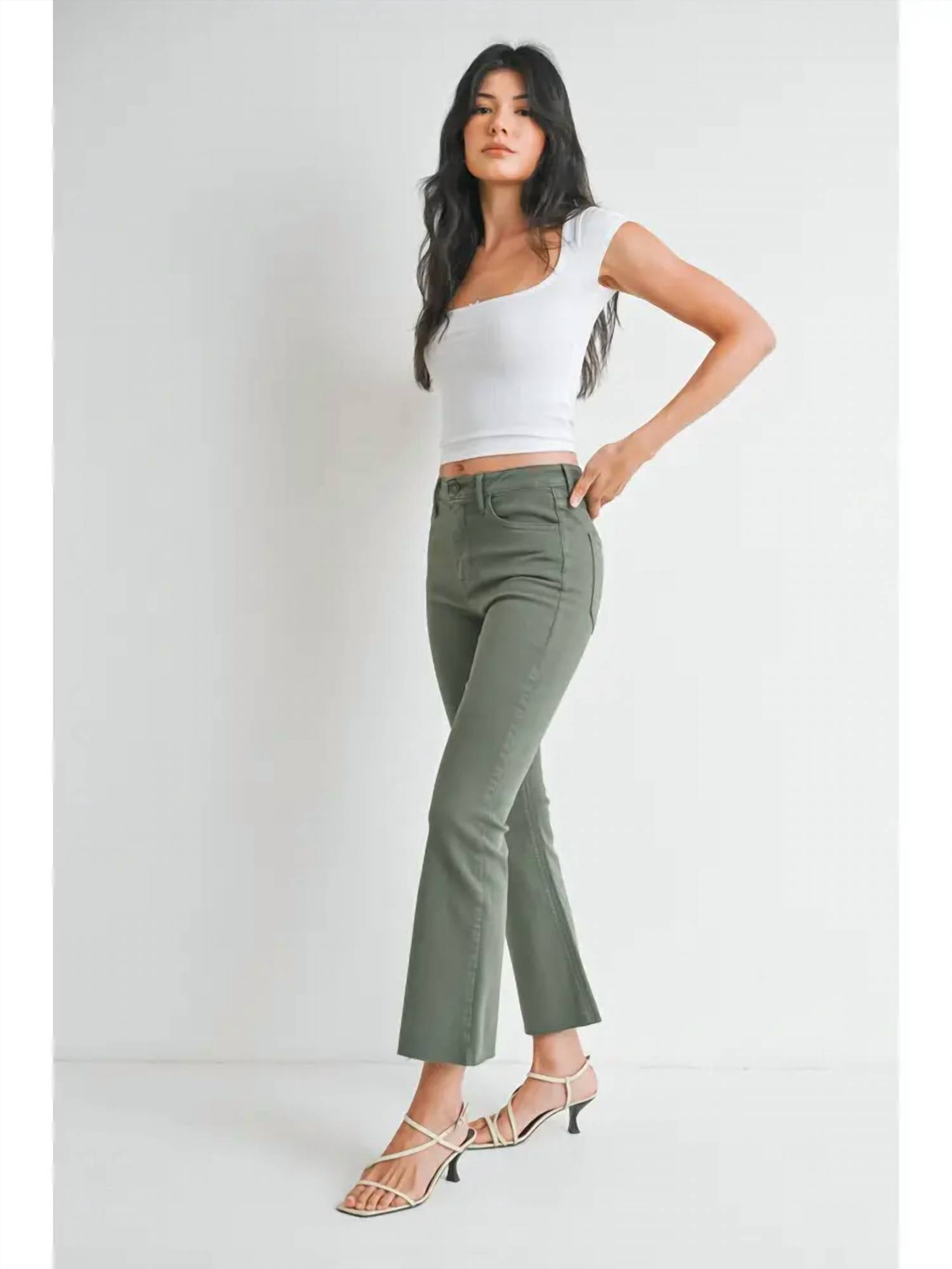 Just Black Denim - Cropped Demi Flare Slim Jeans