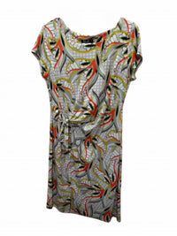Bali Corp. Women Graphic Side Tie Mini Dress in citrus seafoam - women's dress