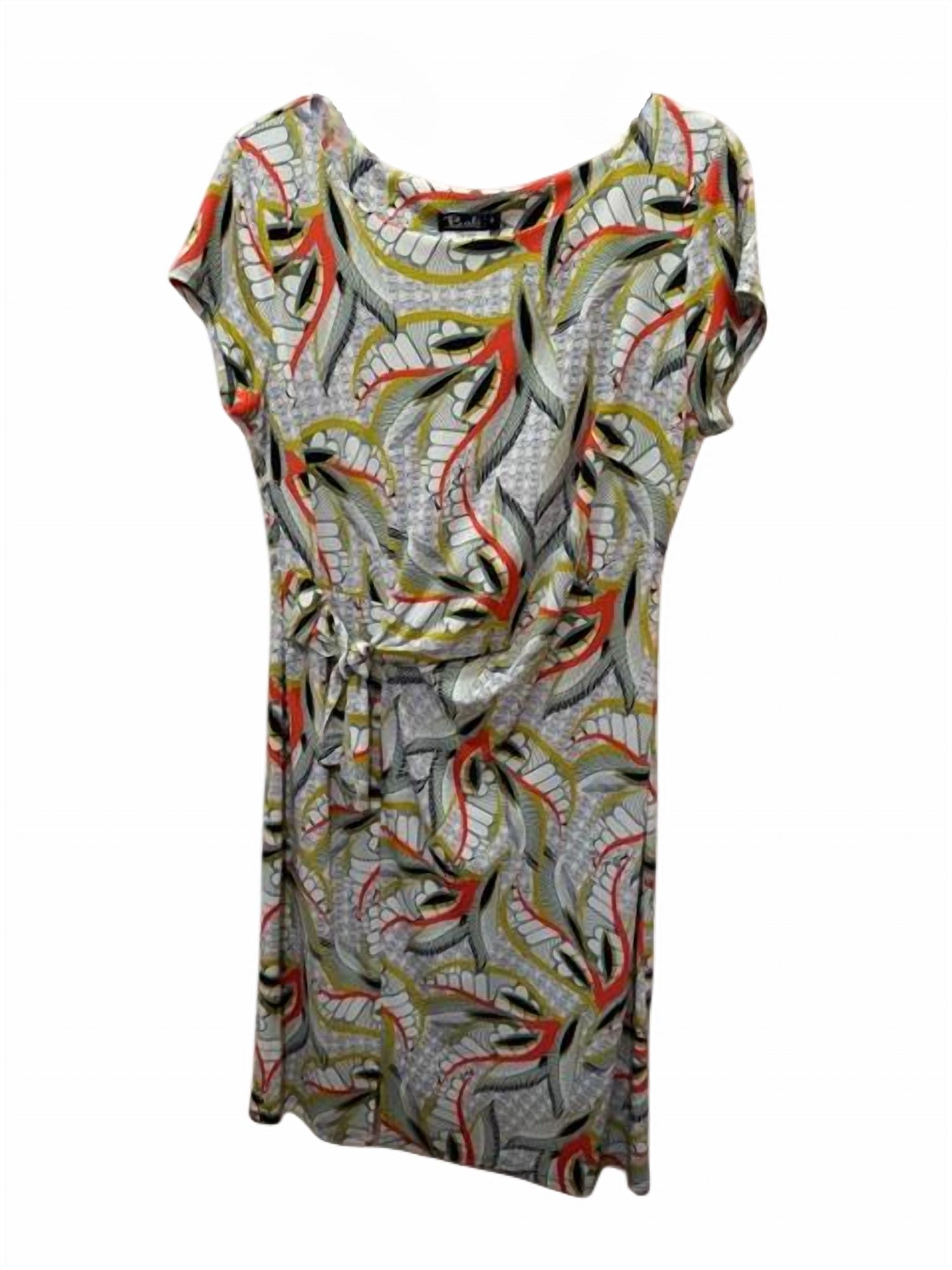 Bali Corp. Women Graphic Side Tie Mini Dress in citrus seafoam - women's dress