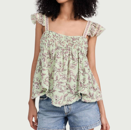 Nala Printed Babydoll Top