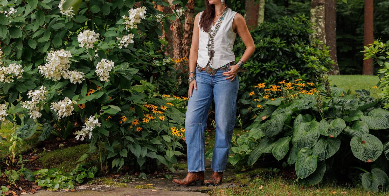 TASHA POLIZZI Lilith V-neck Vest in white - women's jacket - alternate view