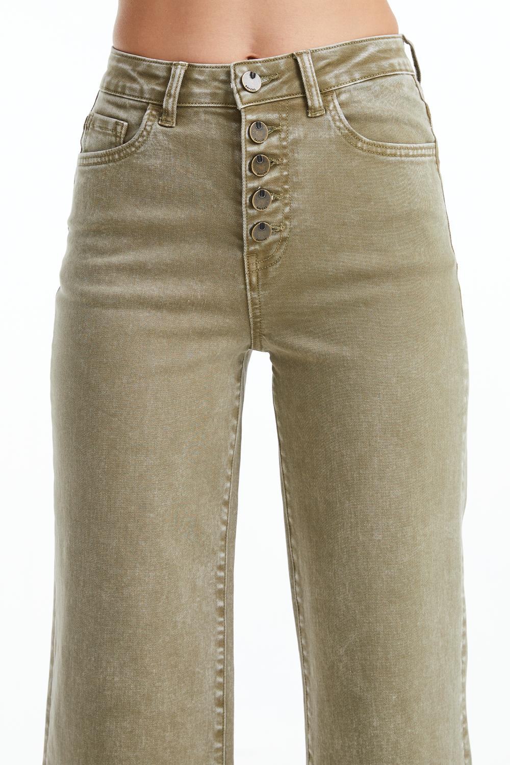 Bayeas - Jordan High Rise Wide Leg Denim Jeans