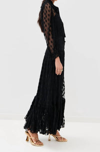 Ulla Johnson - Carla Lace Long Sleeve Midi Dress