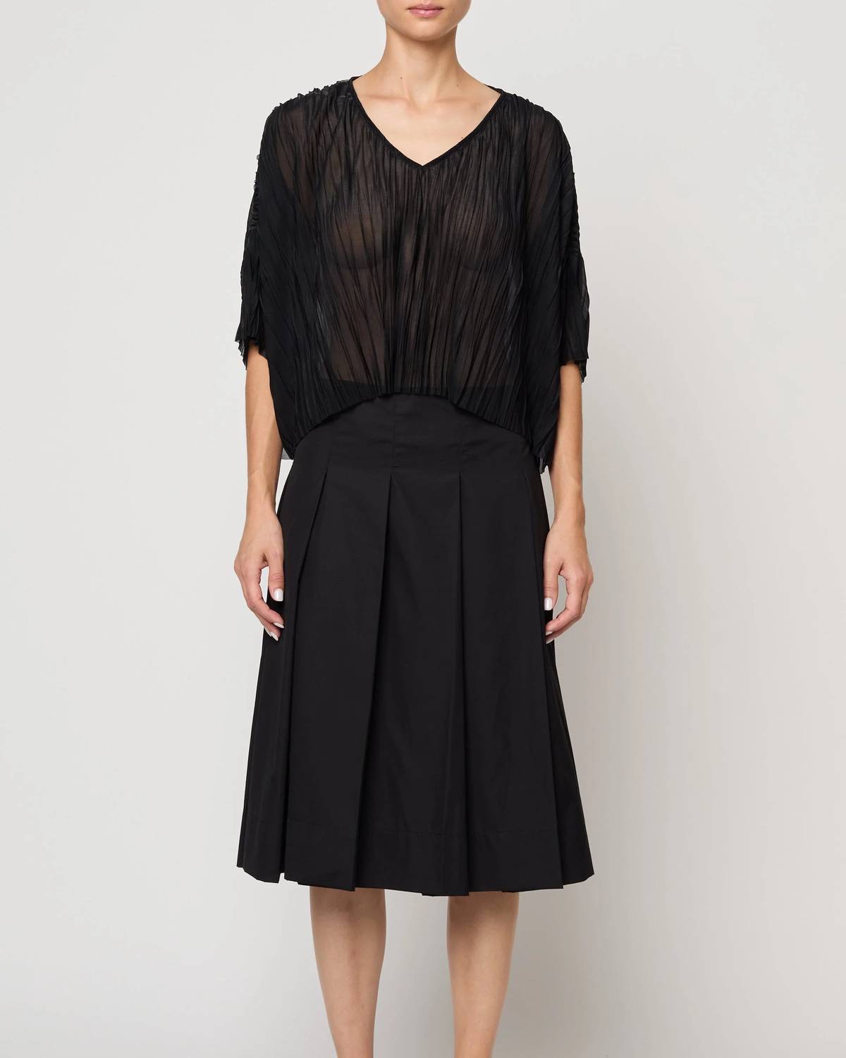 Atelier Delphine - Flared Random Pleats Tee