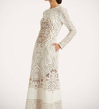La Doublej - Women's Lacey Long Sleeve Swing Dress