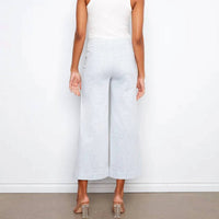 Charlie B - Women's Yarn Striped Cropped Flare Twill Pants