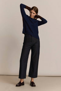 M.PATMOS Fleet Cropped Pant in denim oxford - women's pants - alternate view