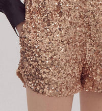 Entro - High Waisted Sequin Shorts