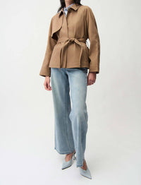 Joseph Ribkoff Twill Short Trench Jacket in tiger s eye - women's jacket - alternate view