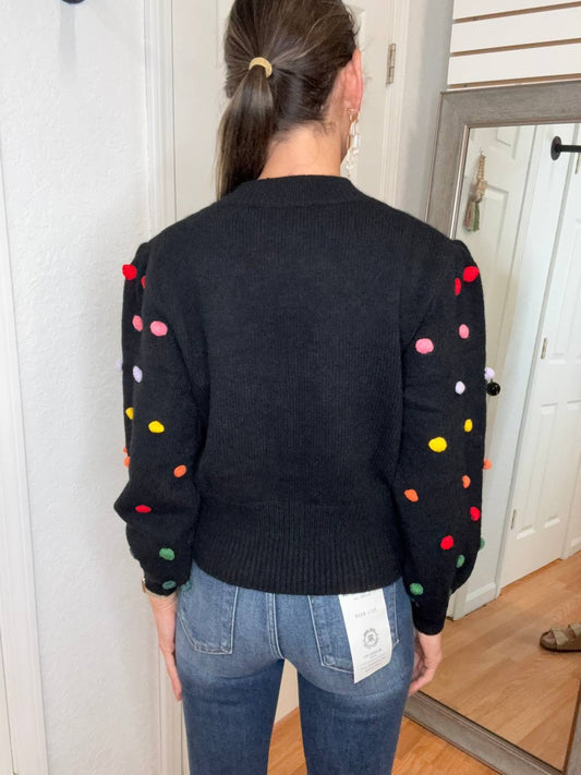 Davi & Dani - Pansy Pom Pom Sweater