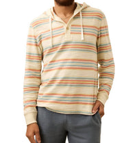 Faherty Sunwashed Slub Hoodie in daybreak ombre - men's shirt