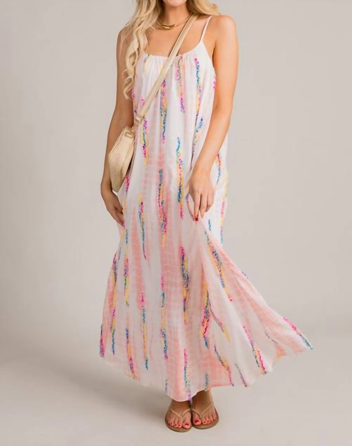 EN CREME Miami Tie Dye Maxi Dress in multicolor - women's dress