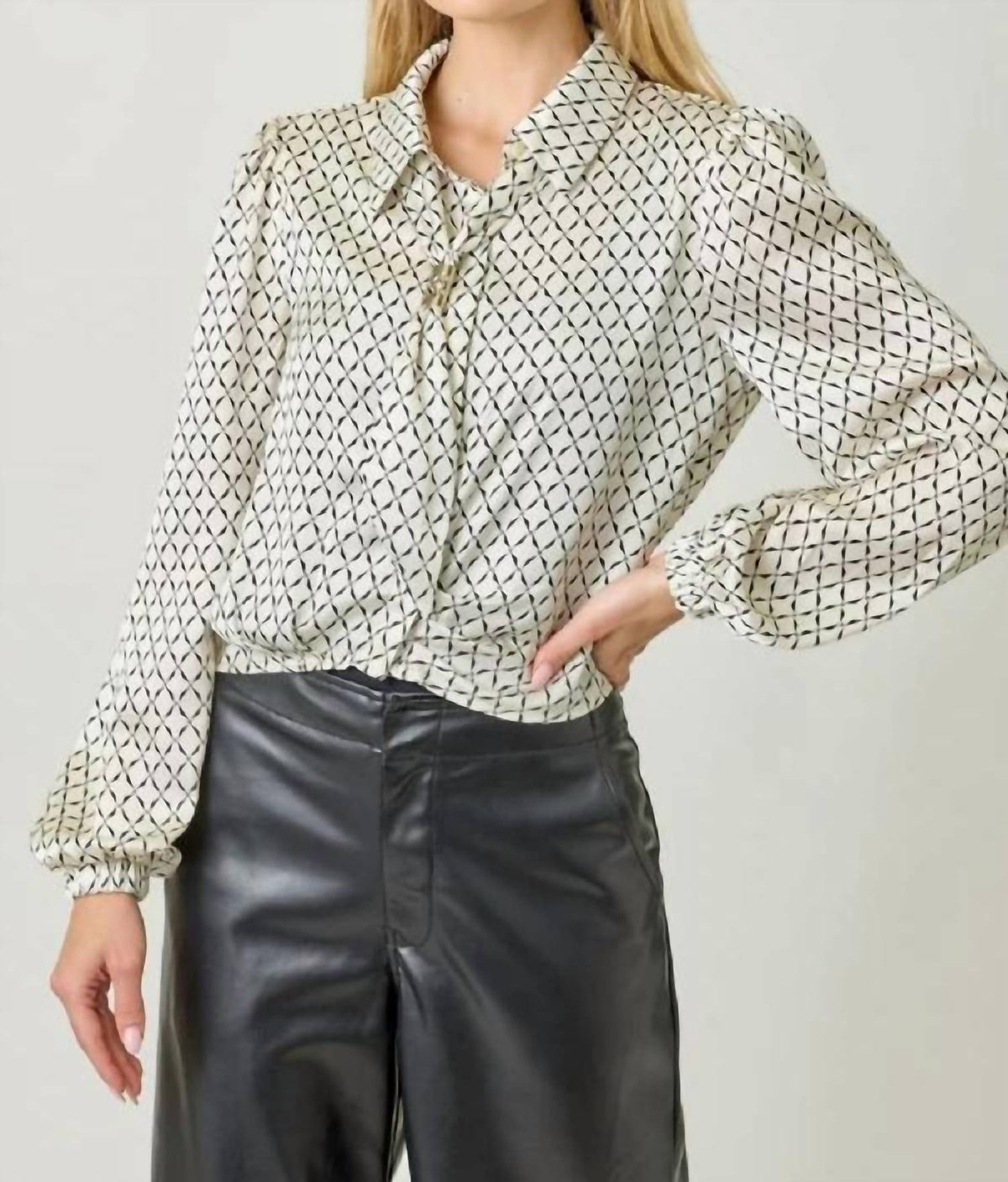 Mystree - Women's Scarf Blouse